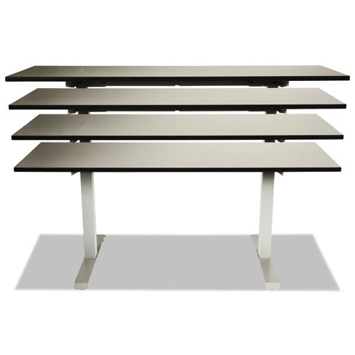 Alera® wholesale. 2-stage Electric Adjustable Table Base, 27.5" To 47.2" High, Gray. HSD Wholesale: Janitorial Supplies, Breakroom Supplies, Office Supplies.
