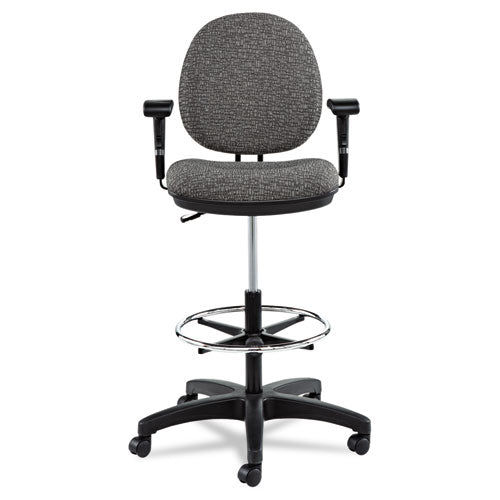 Alera® wholesale. Alera Interval Series Swivel Task Stool, 33.26" Seat Height, Supports Up To 275 Lbs, Graphite Gray Seat-back, Black Base. HSD Wholesale: Janitorial Supplies, Breakroom Supplies, Office Supplies.