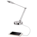 Alera® wholesale. Adjustable Led Task Lamp With Usb Port, 11"w X 6.25"d X 26"h, Brushed Nickel. HSD Wholesale: Janitorial Supplies, Breakroom Supplies, Office Supplies.