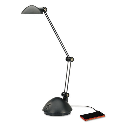 Alera® wholesale. Twin-arm Task Led Lamp With Usb Port, 11.88"w X 5.13"d X 18.5"h, Black. HSD Wholesale: Janitorial Supplies, Breakroom Supplies, Office Supplies.