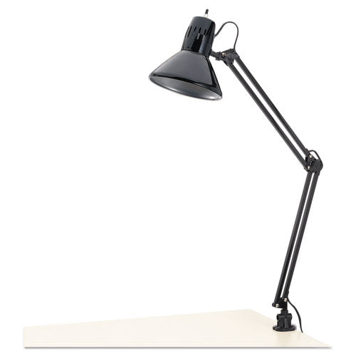 Alera® wholesale. Architect Lamp, Adjustable, Clamp-on, 6.75"w X 20"d X 28"h, Black. HSD Wholesale: Janitorial Supplies, Breakroom Supplies, Office Supplies.