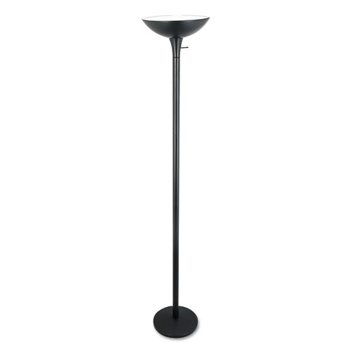 Alera® wholesale. Torchier Floor Lamp, 12.5"w X 12.5"d X 72"h, Matte Black. HSD Wholesale: Janitorial Supplies, Breakroom Supplies, Office Supplies.