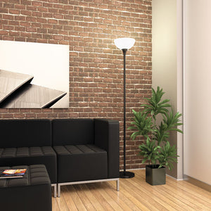 Alera® wholesale. Floor Lamp, 71" High, Translucent Plastic Shade, 11.25"w X 11.25"d X 71"h, Matte Black. HSD Wholesale: Janitorial Supplies, Breakroom Supplies, Office Supplies.