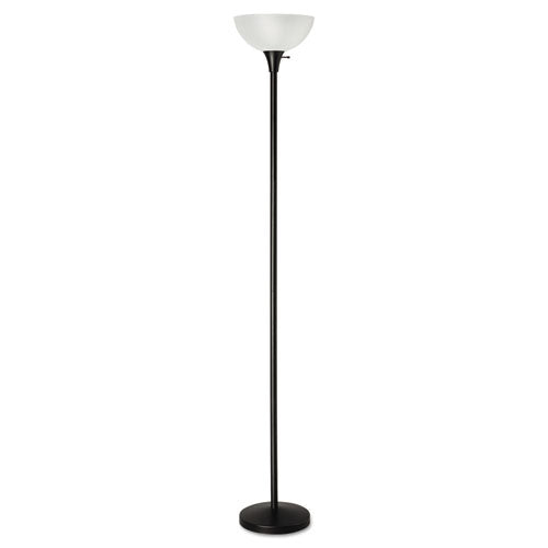 Alera® wholesale. Floor Lamp, 71" High, Translucent Plastic Shade, 11.25"w X 11.25"d X 71"h, Matte Black. HSD Wholesale: Janitorial Supplies, Breakroom Supplies, Office Supplies.