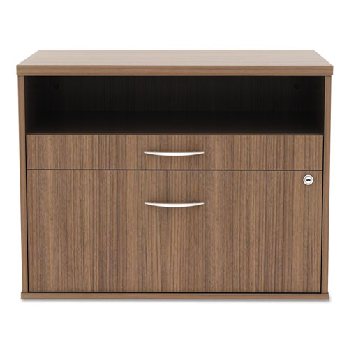 Alera® wholesale. Alera Open Office Series Low File Cabinet Credenza, 29.5w X19.13d X 22.88h,walnut. HSD Wholesale: Janitorial Supplies, Breakroom Supplies, Office Supplies.