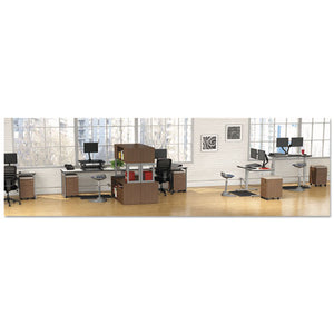 Alera® wholesale. Alera Open Office Desk Series Hutch, 59w X 15d X 36.38h, Modern Walnut. HSD Wholesale: Janitorial Supplies, Breakroom Supplies, Office Supplies.