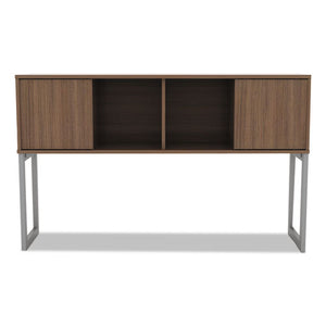 Alera® wholesale. Alera Open Office Desk Series Hutch, 59w X 15d X 36.38h, Modern Walnut. HSD Wholesale: Janitorial Supplies, Breakroom Supplies, Office Supplies.