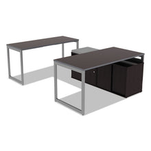 Load image into Gallery viewer, Alera® wholesale. Alera Open Office Desk Series Adjustable O-leg Desk Base, 24&quot; Deep, Silver. HSD Wholesale: Janitorial Supplies, Breakroom Supplies, Office Supplies.