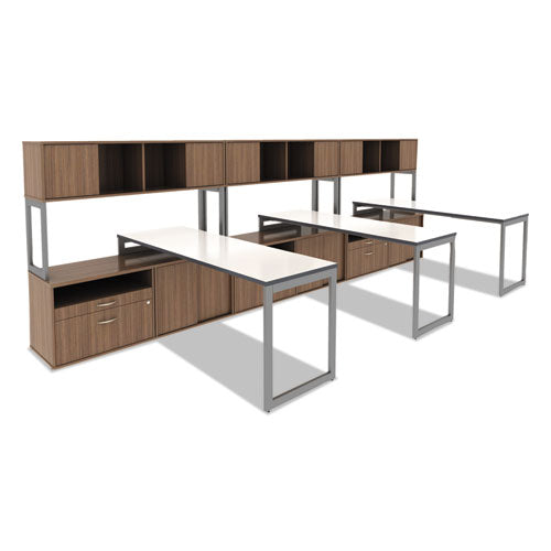 Alera® wholesale. Alera Open Office Desk Series Adjustable O-leg Desk Base, 24" Deep, Silver. HSD Wholesale: Janitorial Supplies, Breakroom Supplies, Office Supplies.