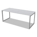 Alera® wholesale. Alera Open Office Desk Series Adjustable O-leg Desk Base, 30" Deep, Silver. HSD Wholesale: Janitorial Supplies, Breakroom Supplies, Office Supplies.