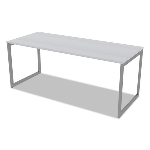 Alera® wholesale. Alera Open Office Desk Series Adjustable O-leg Desk Base, 30" Deep, Silver. HSD Wholesale: Janitorial Supplies, Breakroom Supplies, Office Supplies.