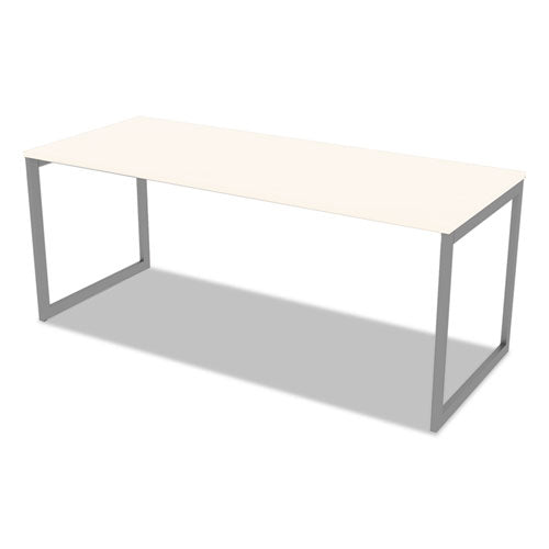 Alera® wholesale. Alera Open Office Desk Series Adjustable O-leg Desk Base, 30" Deep, Silver. HSD Wholesale: Janitorial Supplies, Breakroom Supplies, Office Supplies.