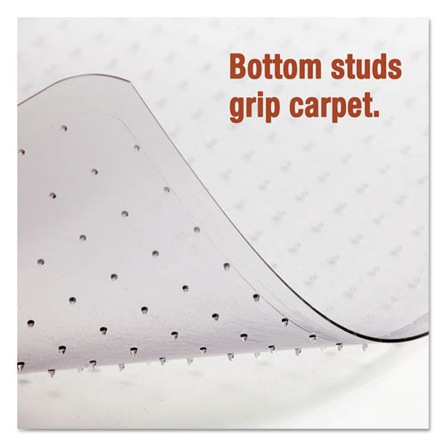 Alera® wholesale. Moderate Use Studded Chair Mat For Low Pile Carpet, 36 X 48, Lipped, Clear. HSD Wholesale: Janitorial Supplies, Breakroom Supplies, Office Supplies.