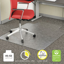 Load image into Gallery viewer, Alera® wholesale. Occasional Use Studded Chair Mat For Flat Pile Carpet, 45 X 53, Wide Lipped, Clear. HSD Wholesale: Janitorial Supplies, Breakroom Supplies, Office Supplies.