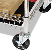 Load image into Gallery viewer, Alera® wholesale. Carry-all Cart-mail Cart, Two-shelf, 34.88w X 18d X 39.5h, Silver. HSD Wholesale: Janitorial Supplies, Breakroom Supplies, Office Supplies.