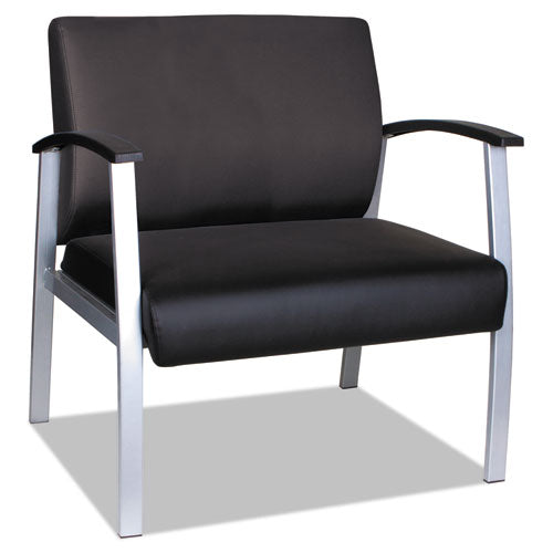 Alera® wholesale. Alera Metalounge Series Bariatric Guest Chair, 30.51'' X 26.96'' X 33.46'', Black Seat-black Back, Silver Base. HSD Wholesale: Janitorial Supplies, Breakroom Supplies, Office Supplies.