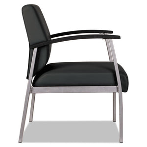 Alera® wholesale. Alera Metalounge Series Mid-back Guest Chair, 24.60'' X 26.96'' X 33.46'', Black Seat-black Back, Silver Base. HSD Wholesale: Janitorial Supplies, Breakroom Supplies, Office Supplies.