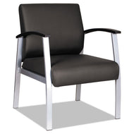 Alera® wholesale. Alera Metalounge Series Mid-back Guest Chair, 24.60'' X 26.96'' X 33.46'', Black Seat-black Back, Silver Base. HSD Wholesale: Janitorial Supplies, Breakroom Supplies, Office Supplies.