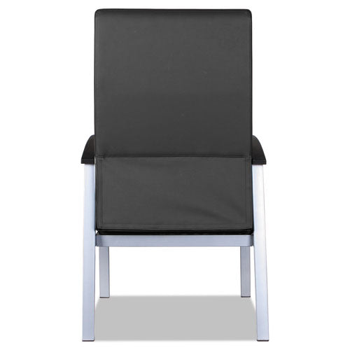Alera® wholesale. Alera Metalounge Series High-back Guest Chair, 24.6'' X 26.96'' X 42.91'', Black Seat-black Back, Silver Base. HSD Wholesale: Janitorial Supplies, Breakroom Supplies, Office Supplies.