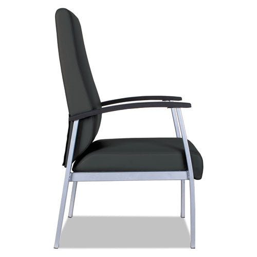 Alera® wholesale. Alera Metalounge Series High-back Guest Chair, 24.6'' X 26.96'' X 42.91'', Black Seat-black Back, Silver Base. HSD Wholesale: Janitorial Supplies, Breakroom Supplies, Office Supplies.