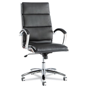 Alera® wholesale. Alera Neratoli High-back Slim Profile Chair, Supports Up To 275 Lbs, Black Seat-black Back, Chrome Base. HSD Wholesale: Janitorial Supplies, Breakroom Supplies, Office Supplies.