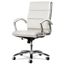 Load image into Gallery viewer, Alera® wholesale. Alera Neratoli Mid-back Slim Profile Chair, Supports Up To 275 Lbs, White Seat-white Back, Chrome Base. HSD Wholesale: Janitorial Supplies, Breakroom Supplies, Office Supplies.