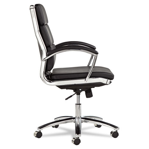 Alera® wholesale. Alera Neratoli Mid-back Slim Profile Chair, Supports Up To 275 Lbs, Black Seat-black Back, Chrome Base. HSD Wholesale: Janitorial Supplies, Breakroom Supplies, Office Supplies.