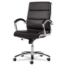 Alera® wholesale. Alera Neratoli Mid-back Slim Profile Chair, Supports Up To 275 Lbs, Black Seat-black Back, Chrome Base. HSD Wholesale: Janitorial Supplies, Breakroom Supplies, Office Supplies.