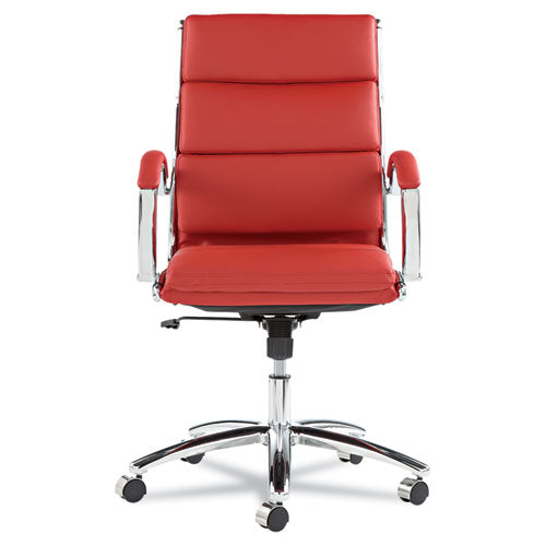 Alera® wholesale. Alera Neratoli Mid-back Slim Profile Chair, Supports Up To 275 Lbs, Red Seat-red Back, Chrome Base. HSD Wholesale: Janitorial Supplies, Breakroom Supplies, Office Supplies.