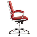 Alera® wholesale. Alera Neratoli Mid-back Slim Profile Chair, Supports Up To 275 Lbs, Red Seat-red Back, Chrome Base. HSD Wholesale: Janitorial Supplies, Breakroom Supplies, Office Supplies.