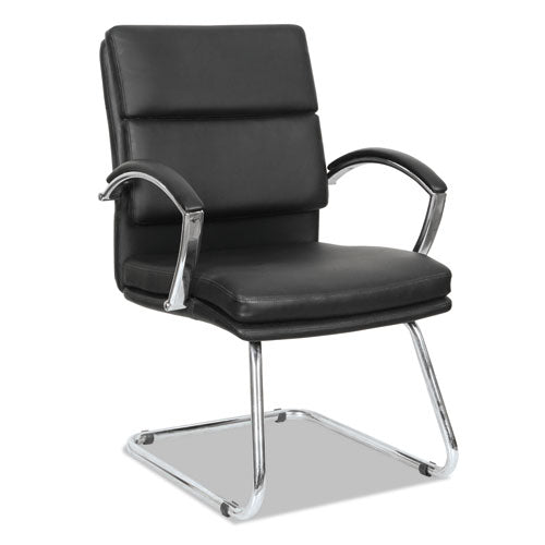 Alera® wholesale. Alera Neratoli Slim Profile Guest Chair, 23.81'' X 27.16'' X 36.61'', Black Seat-black Back, Chrome Base. HSD Wholesale: Janitorial Supplies, Breakroom Supplies, Office Supplies.