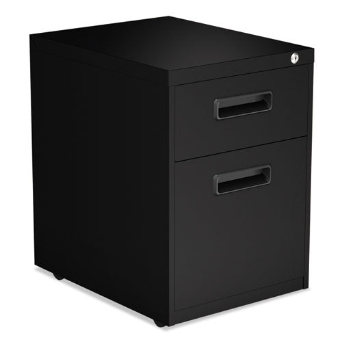 Alera® wholesale. Two-drawer Metal Pedestal File, 14.96w X 19.29d X 21.65h, Black. HSD Wholesale: Janitorial Supplies, Breakroom Supplies, Office Supplies.