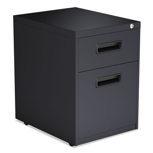 Alera® wholesale. Two-drawer Metal Pedestal File, 14.96w X 19.29d X 21.65h, Charcoal. HSD Wholesale: Janitorial Supplies, Breakroom Supplies, Office Supplies.