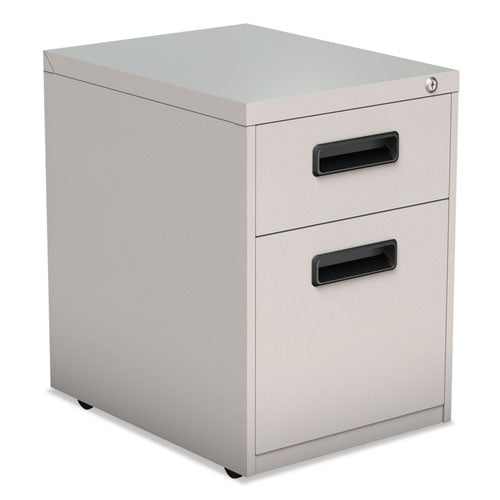 Alera® wholesale. Two-drawer Metal Pedestal File, 14.96w X 19.29d X 21.65h, Light Gray. HSD Wholesale: Janitorial Supplies, Breakroom Supplies, Office Supplies.