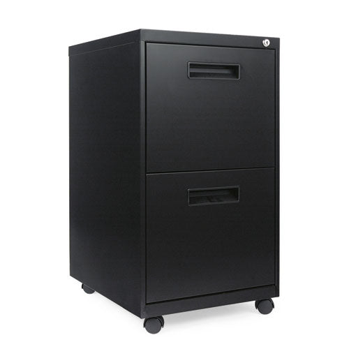 Alera® wholesale. Two-drawer Metal Pedestal File, 14.96w X 19.29d X 27.75h, Black. HSD Wholesale: Janitorial Supplies, Breakroom Supplies, Office Supplies.