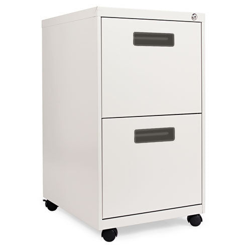 Alera® wholesale. Two-drawer Metal Pedestal File, 14.96w X 19.29d X 27.75h, Light Gray. HSD Wholesale: Janitorial Supplies, Breakroom Supplies, Office Supplies.