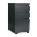 Alera® wholesale. Three-drawer Metal Pedestal File With Full-length Pull, 14.96w X 19.29d X 27.75h, Charcoal. HSD Wholesale: Janitorial Supplies, Breakroom Supplies, Office Supplies.