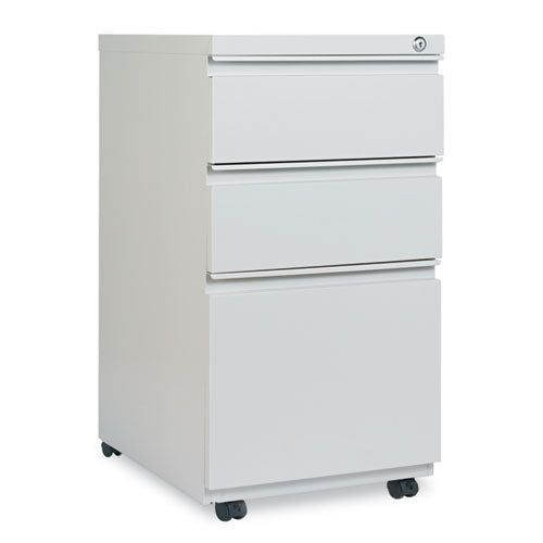 Alera® wholesale. Three-drawer Pedestal File With Full-length Pull, 14.96w X 19.29d X 27.75h, Light Gray. HSD Wholesale: Janitorial Supplies, Breakroom Supplies, Office Supplies.