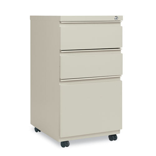 Alera® wholesale. Three-drawer Metal Pedestal File With Full-length Pull, 14.96w X 19.29d X 27.75h, Putty. HSD Wholesale: Janitorial Supplies, Breakroom Supplies, Office Supplies.