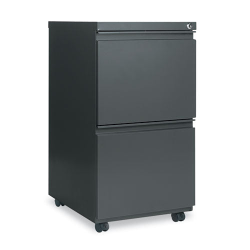 Alera® wholesale. Two-drawer Metal Pedestal File With Full-length Pull, 14.96w X 19.29d X 27.75h, Charcoal. HSD Wholesale: Janitorial Supplies, Breakroom Supplies, Office Supplies.