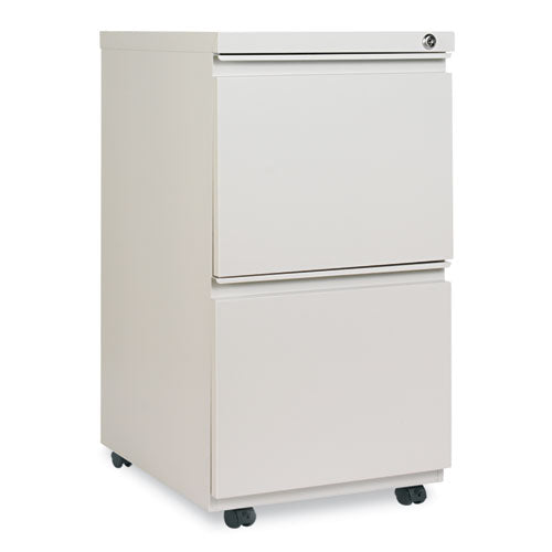 Alera® wholesale. Two-drawer Metal Pedestal File With Full-length Pull, 14.96w X 19.29d X 27.75h, Light Gray. HSD Wholesale: Janitorial Supplies, Breakroom Supplies, Office Supplies.