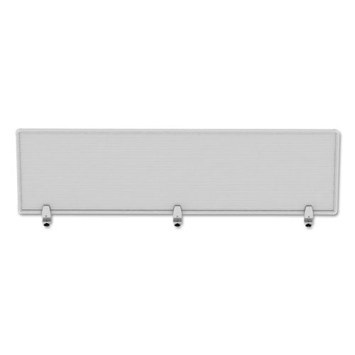 Alera® wholesale. Polycarbonate Privacy Panel, 65w X 0.50d X 18h, Silver-clear. HSD Wholesale: Janitorial Supplies, Breakroom Supplies, Office Supplies.