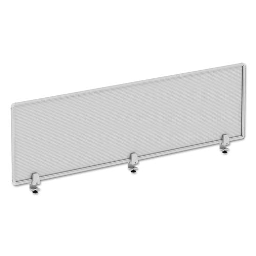 Alera® wholesale. Polycarbonate Privacy Panel, 65w X 0.50d X 18h, Silver-clear. HSD Wholesale: Janitorial Supplies, Breakroom Supplies, Office Supplies.