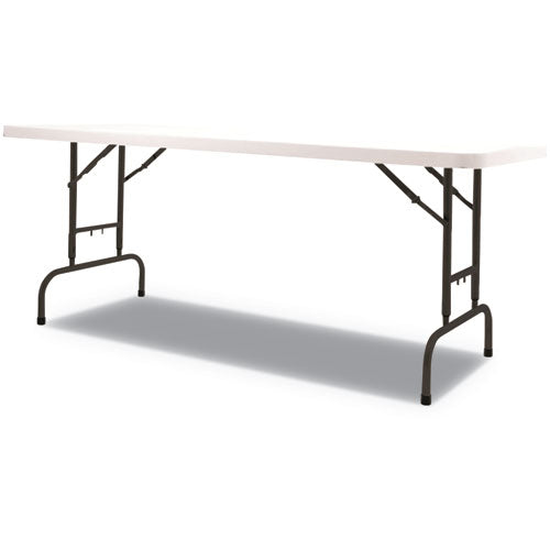 Alera® wholesale. Adjustable Height Plastic Folding Table, 72w X 29 5-8d X 29 1-4 To 37 1-8h, White. HSD Wholesale: Janitorial Supplies, Breakroom Supplies, Office Supplies.