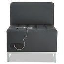 Alera® wholesale. Alera Qub Series Powered Armless L Sectional, 26.38w X 26.38d X 30.5h, Black. HSD Wholesale: Janitorial Supplies, Breakroom Supplies, Office Supplies.