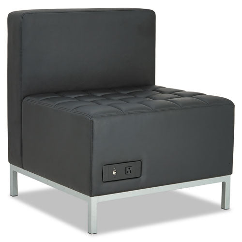 Alera® wholesale. Alera Qub Series Powered Armless L Sectional, 26.38w X 26.38d X 30.5h, Black. HSD Wholesale: Janitorial Supplies, Breakroom Supplies, Office Supplies.
