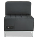 Alera® wholesale. Alera Qub Series Powered Armless L Sectional, 26.38w X 26.38d X 30.5h, Black. HSD Wholesale: Janitorial Supplies, Breakroom Supplies, Office Supplies.
