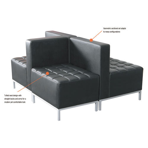 Alera® wholesale. Alera Qub Series Ottoman, 26.38w X 21.5d X 17.5h, Black. HSD Wholesale: Janitorial Supplies, Breakroom Supplies, Office Supplies.