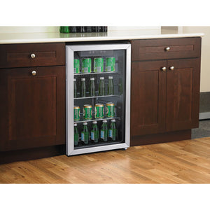 Alera™ wholesale. 3.4 Cu. Ft. Beverage Cooler, Stainless Steel-black. HSD Wholesale: Janitorial Supplies, Breakroom Supplies, Office Supplies.