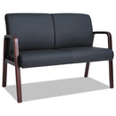 Alera® wholesale. Alera Reception Lounge Series Wood Loveseat, 44.88w X 26.13d X 33h, Black-mahogany. HSD Wholesale: Janitorial Supplies, Breakroom Supplies, Office Supplies.